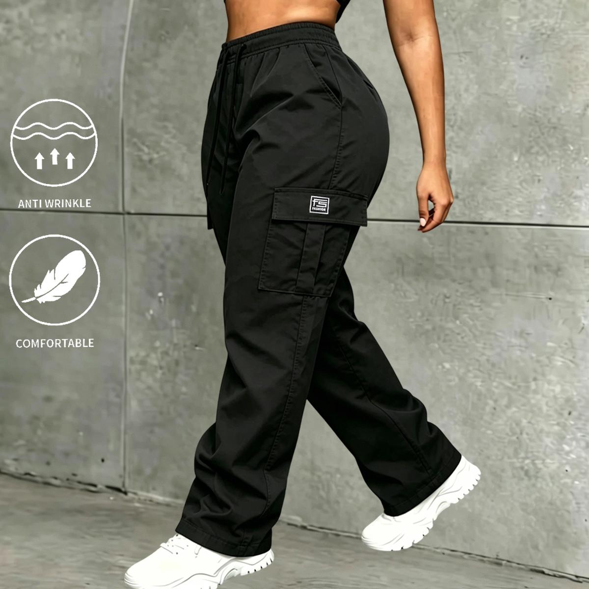 Women's  Vintage Cargo Pants - All-Season Activewear Bottoms for Casual and Sports