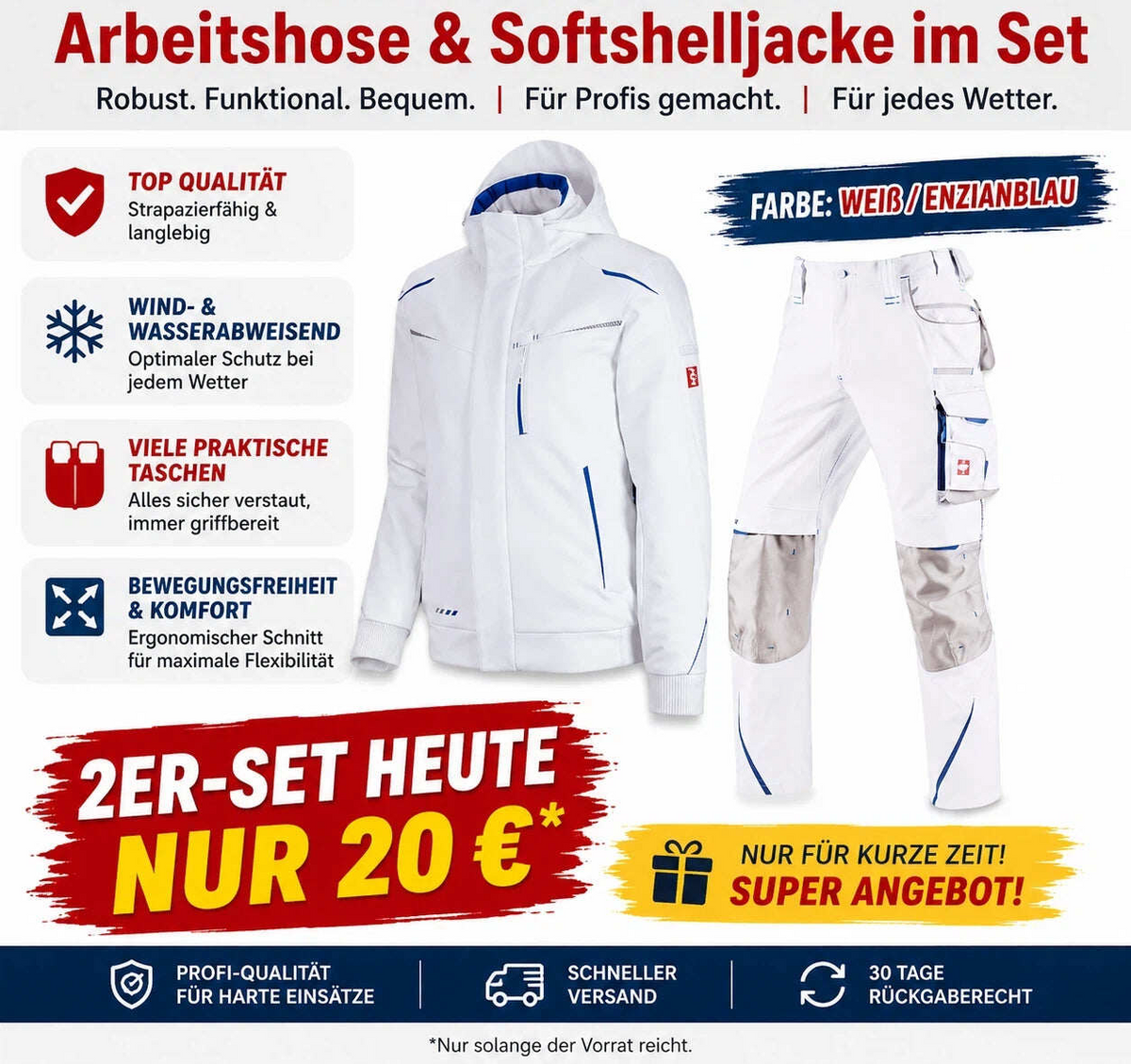 Softshelljacke Bundhose Set
