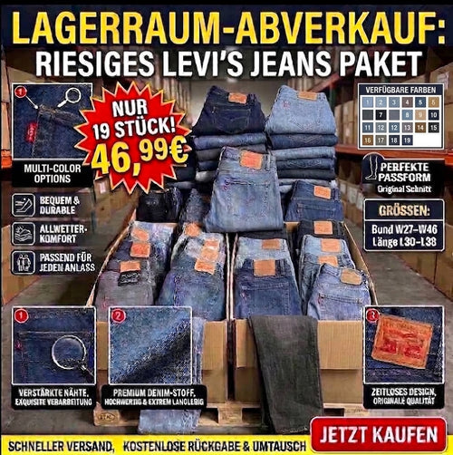 Jeans im Ausverkauf – nur begrenzte Stückzahl!