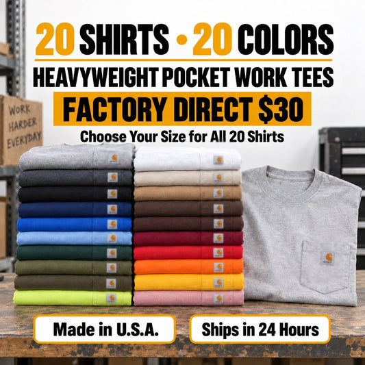 🔥Classic Heavyweight Pocket Work Tee – Relaxed Fit, Built for Everyday Work