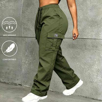 Women's  Vintage Cargo Pants - All-Season Activewear Bottoms for Casual and Sports