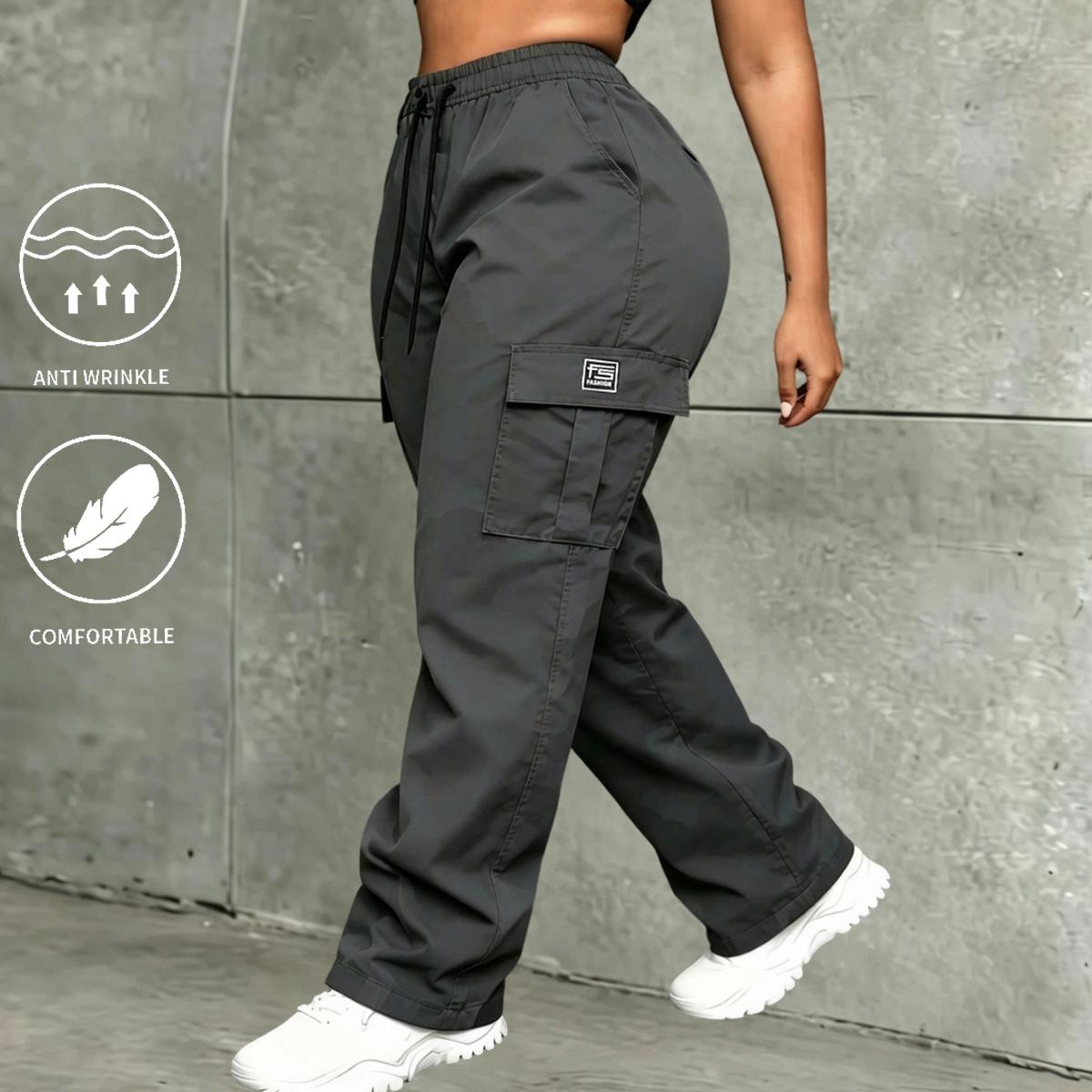 Women's  Vintage Cargo Pants - All-Season Activewear Bottoms for Casual and Sports