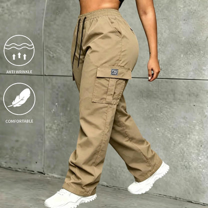 Women's  Vintage Cargo Pants - All-Season Activewear Bottoms for Casual and Sports