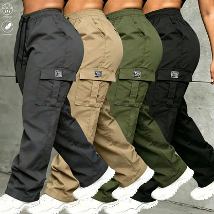 Women's  Vintage Cargo Pants - All-Season Activewear Bottoms for Casual and Sports